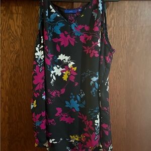 Apt. 9 Pink and Blue Floral Tank Top